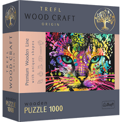 Puzzle 1000 drewniane Kolorowy kot 20148