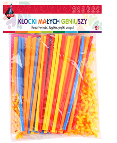 Klocki konstrukcyjne Słomki 110 elementów