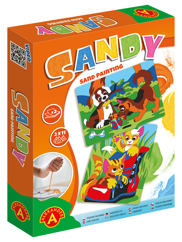 Piaskowe malowanki Sandy kotki, pieski