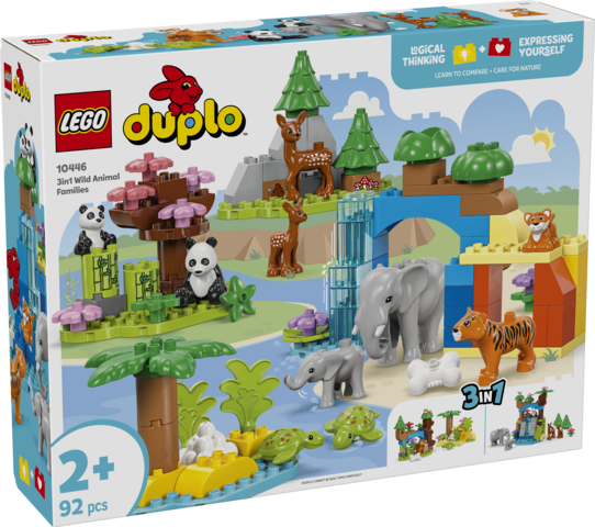 LEGO Duplo Town Rodziny dzikich zwierząt 3w1 10446