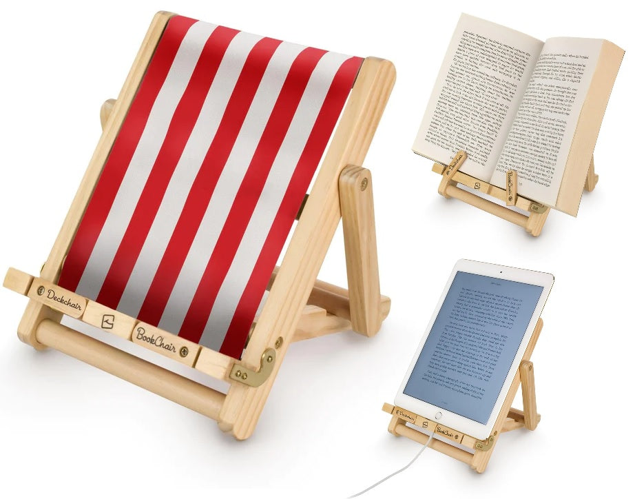Podstawka pod książkę/tablet TG Book Chair Leżak czerwony