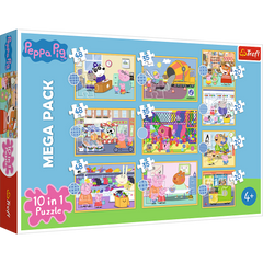 Puzzle 10w1 Poznaj Świnkę Peppę 90383