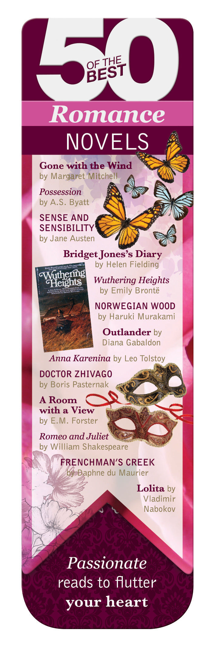 50 BEST Romance magnetyczna zakładka do książki