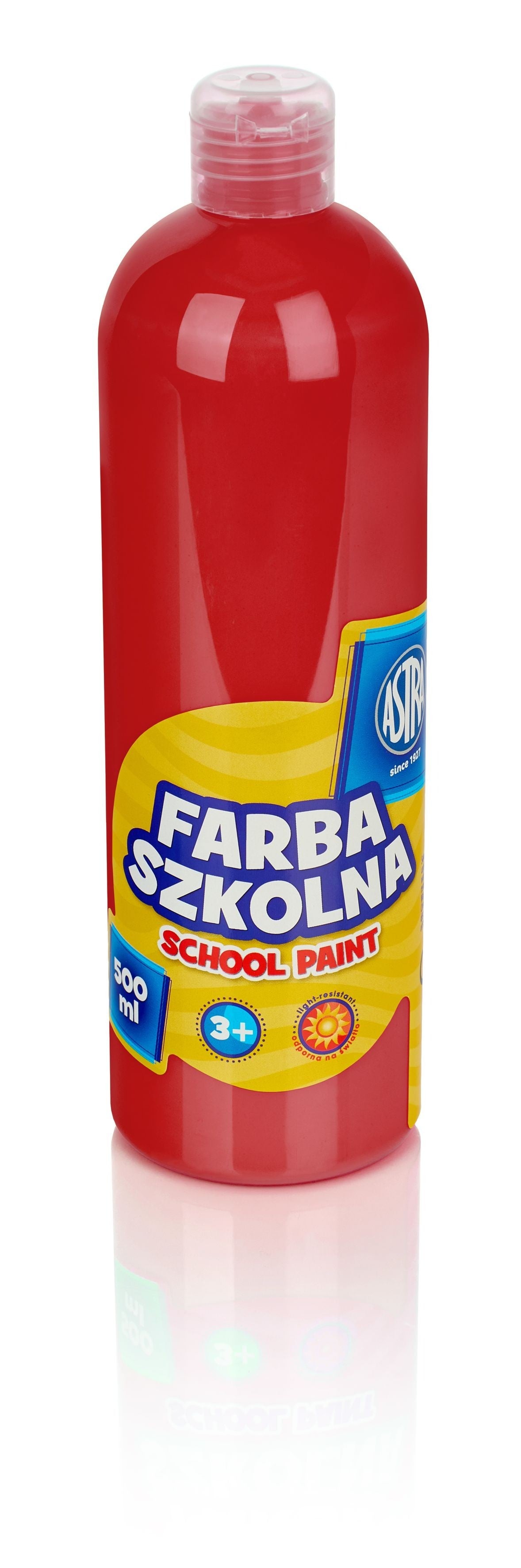 Farba szkolna Astra 500 ml czerwona
