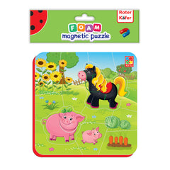 Puzzle piankowe magnetyczne Zwierzęta na farmie RK5010-06