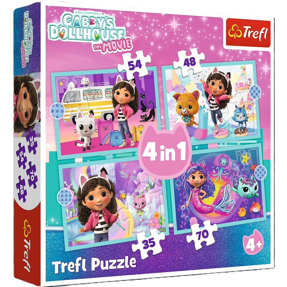 PUZZLE 4w1 Wielka przygoda Gabby 34670