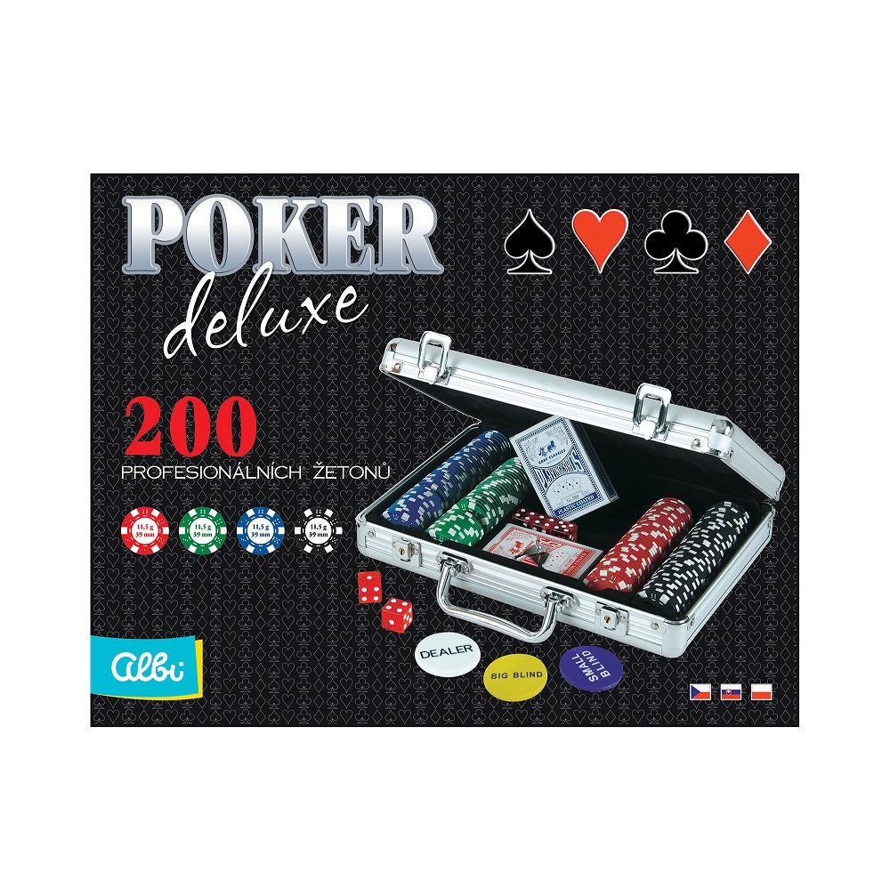 Gra Poker deluxe 200 żetonów