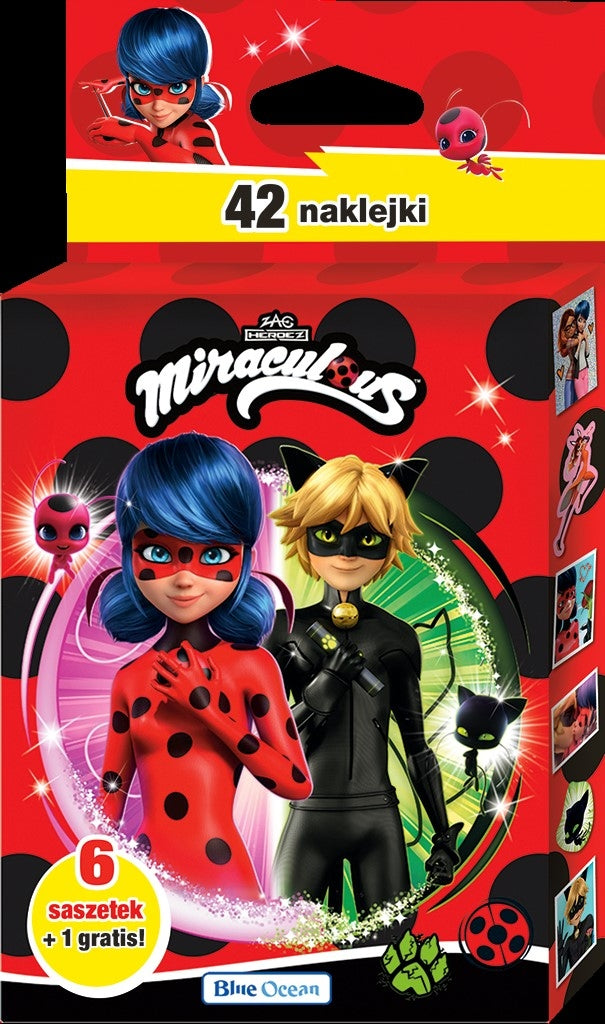 Miraculous Biedronka i Czarny Kot Stickers blister 1szt.mix
