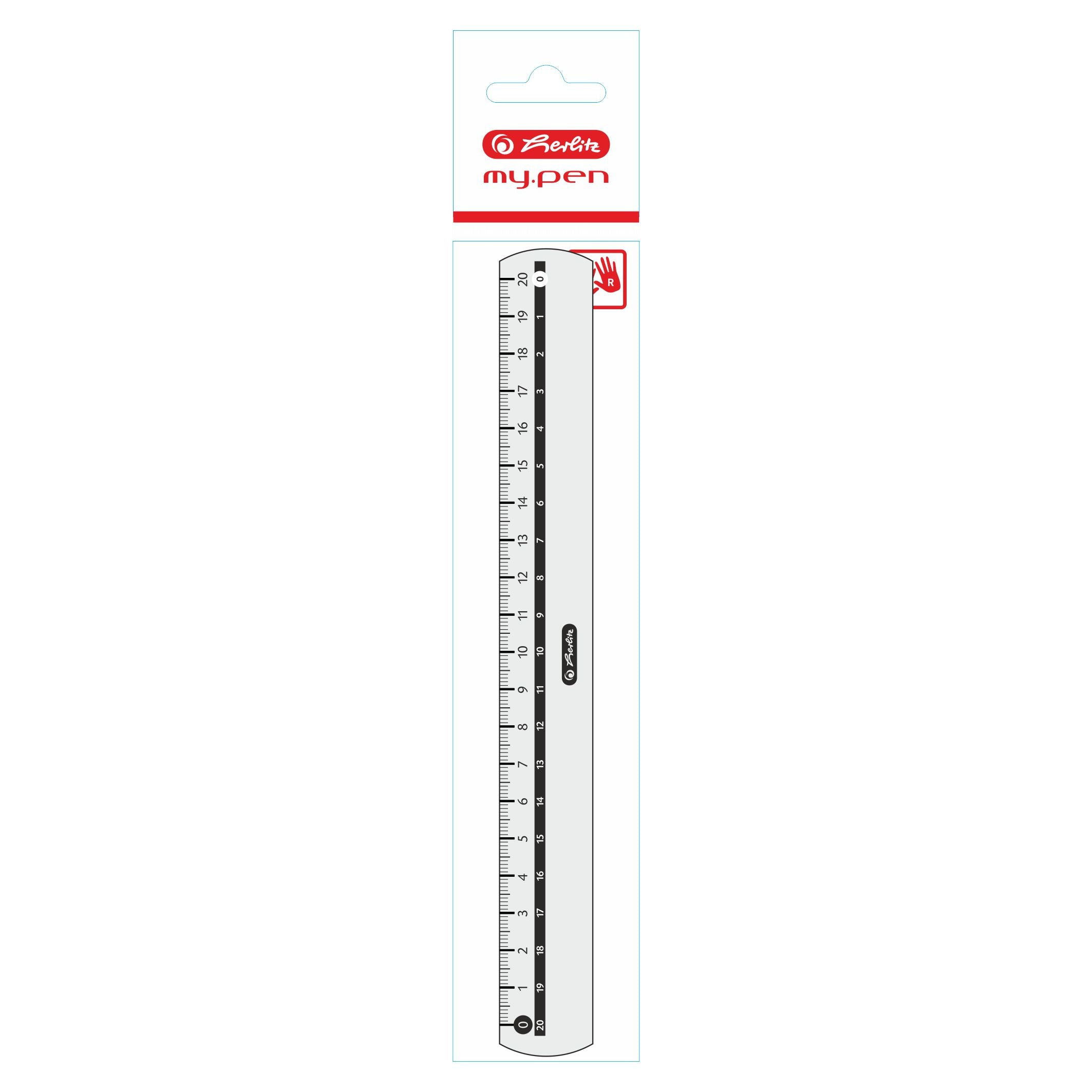 Linijka Herlitz my.pen metalowa 15 cm