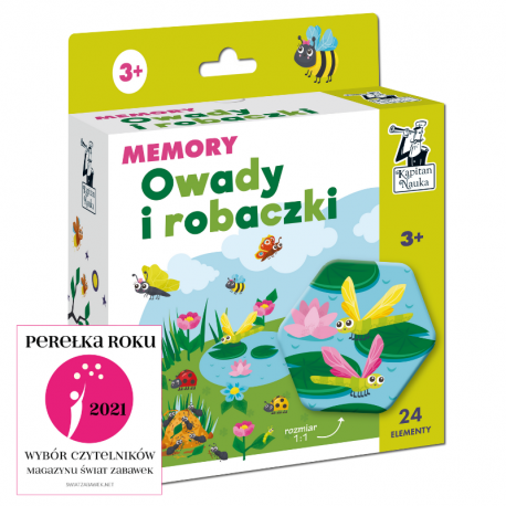 Gra memory Owady i robaczki Kapitan Nauka
