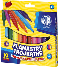 Flamastry trójkątne Jumbo Astra 10 kolorów