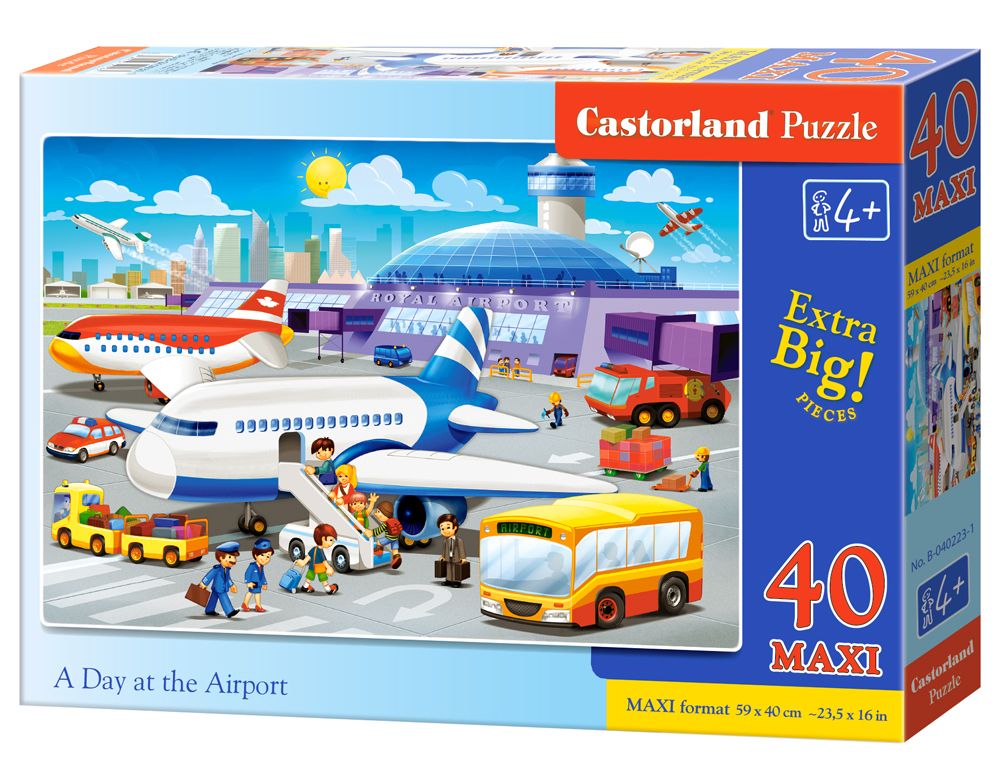 Puzzle 40 maxi Dzień na lotnisku B-040223