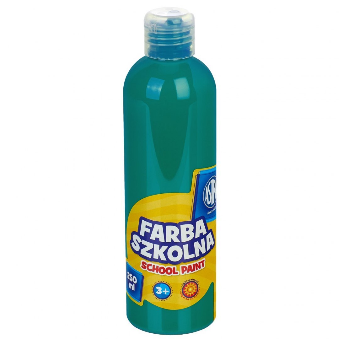 Farba szkolna naturalna tempera Astra 250 ml szmaragdowa