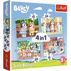 Puzzle 4w1 Bluey i jego świat 34637