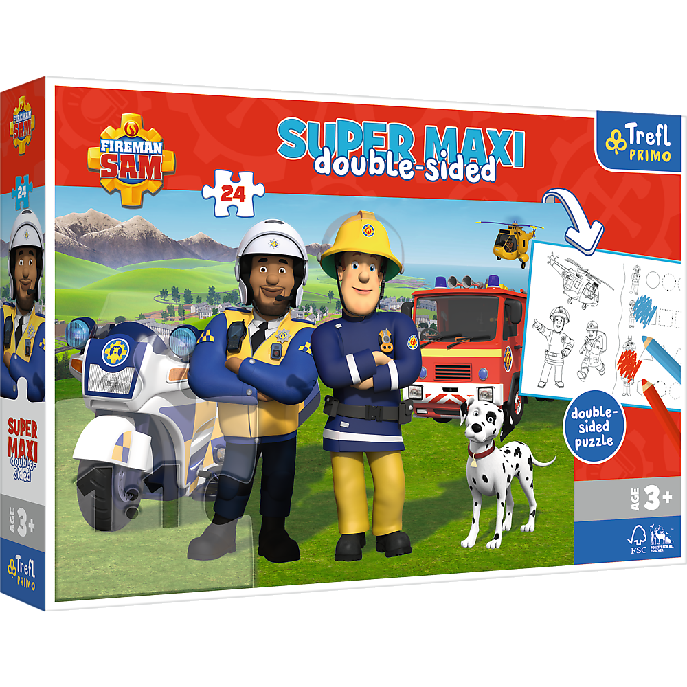 Puzzle 24 super maxi Pomocna drużyna strażaka Sama 41015