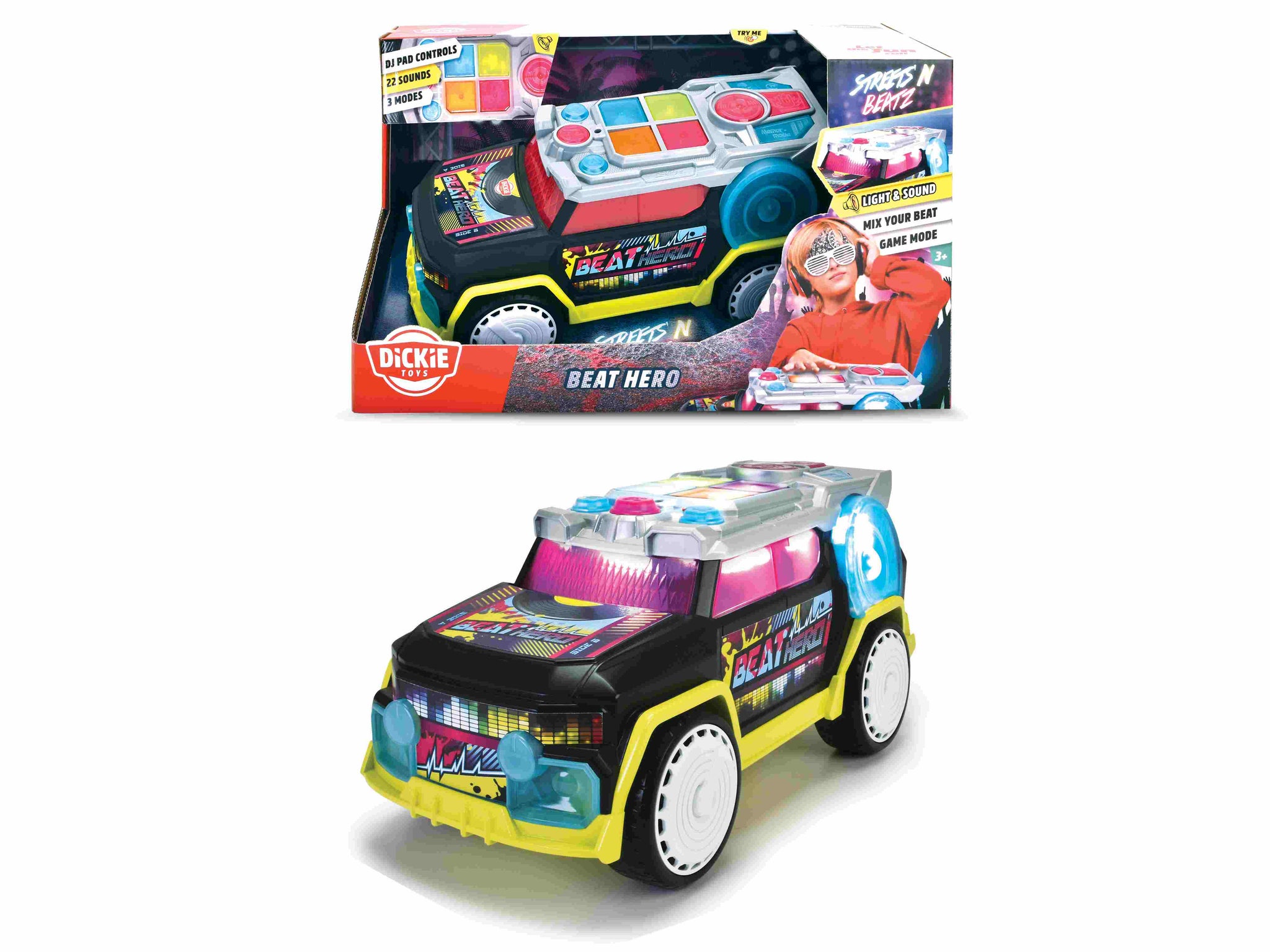 Pojazd muzyczny beat hero Dickie Toys Streets Beatz 33,5 cm