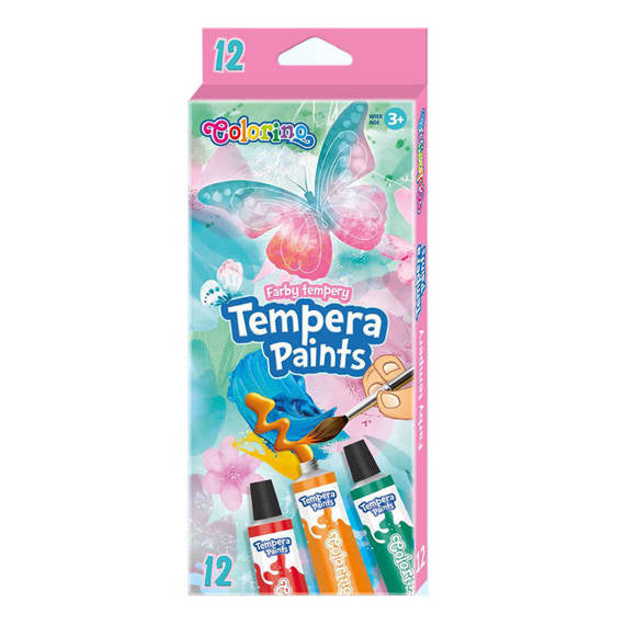 Farby tempera w tubie Colorino dreams 12 ml. 12 kolorów