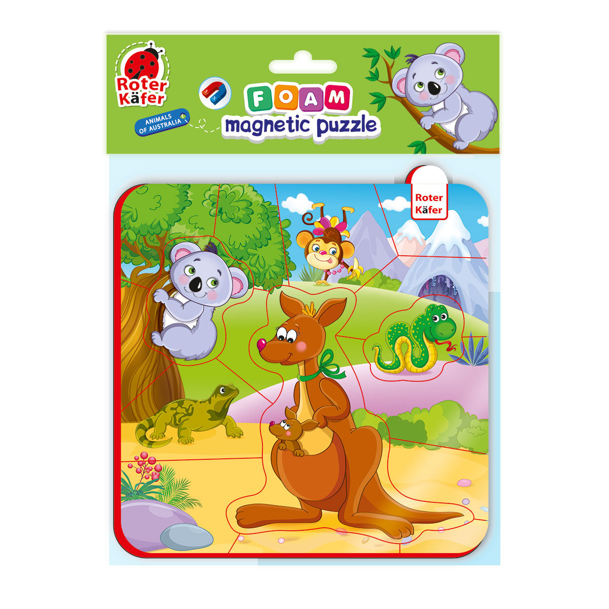 Puzzle piankowe magnetyczne Zwierzęta Australii RK5010-09