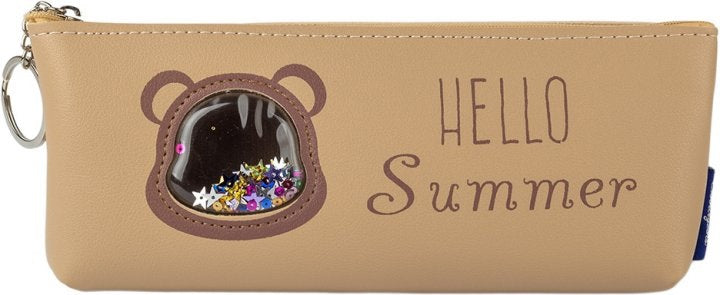 Piórnik saszetka 210X-BR Misiek Hello summer beżowy