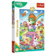 Puzzle 100 Glitter Brokatowe Trefliki 14833