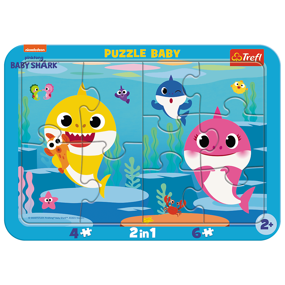 Puzzle ramkowe Baby Wesołe Rekiny 80027