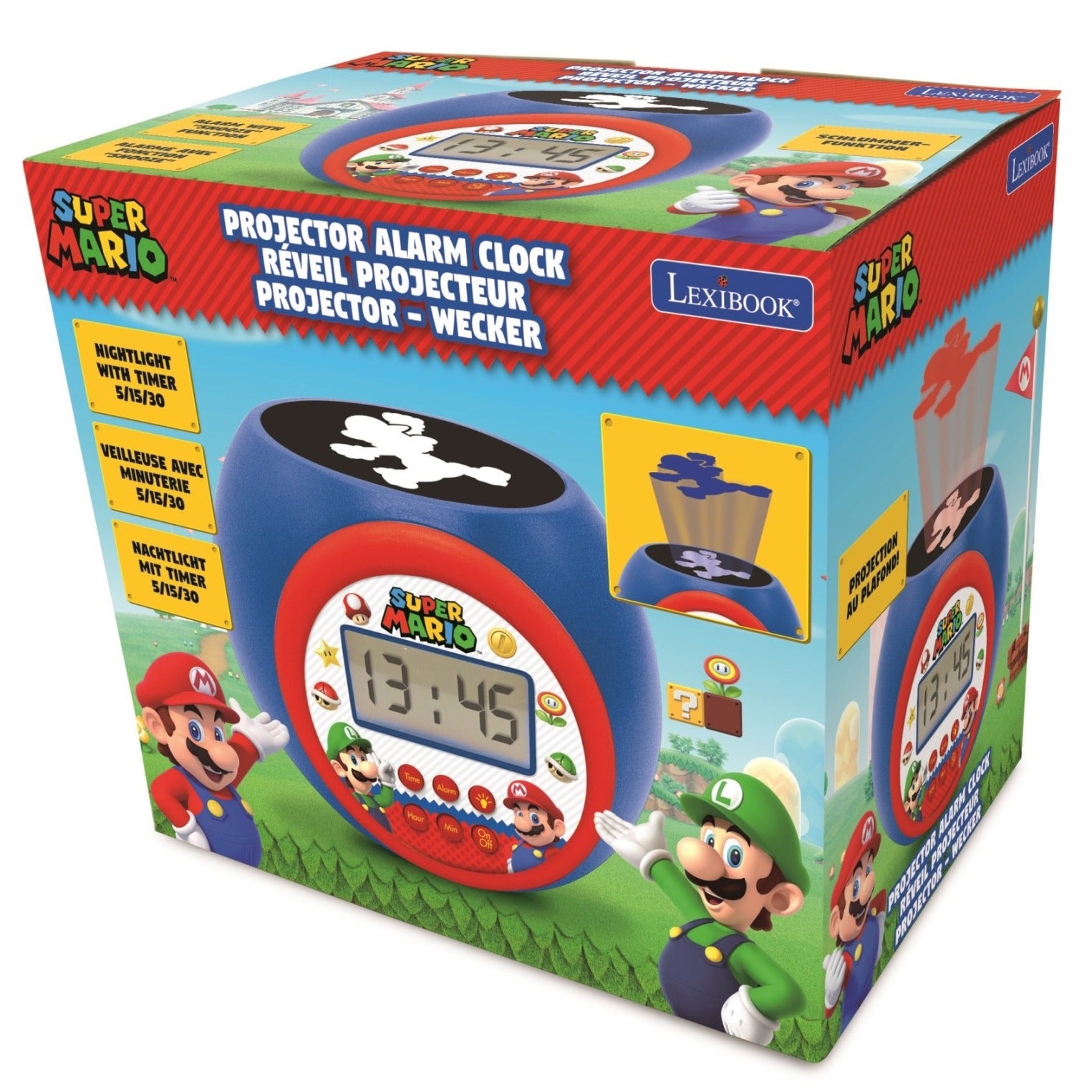 Budzik cyfrowy Super Mario z projektorem i timerem RL977NI