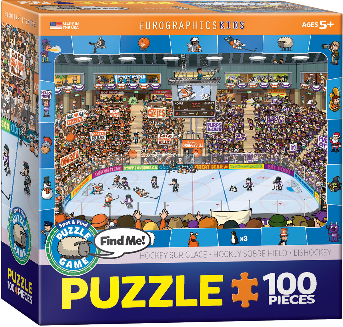 Puzzle 100 GAME FINE ME Hockey 6100-0475