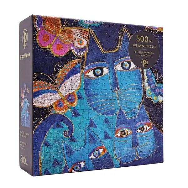 Puzzle 500 Blue Cats and Butterflies PA9947-5