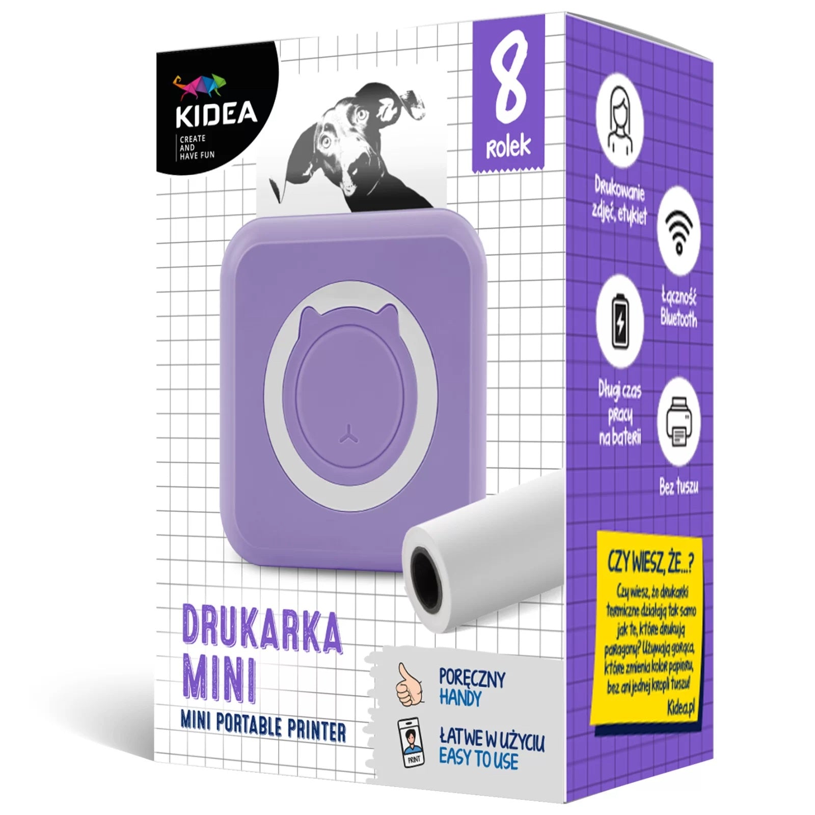 Drukarka mini termiczna Kidea