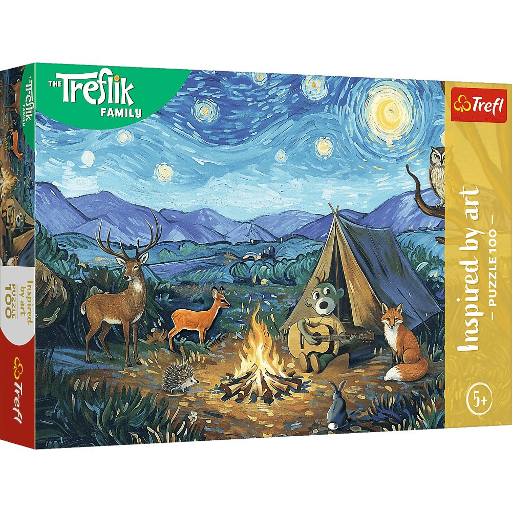 Puzzle 100 Rodzina Treflików Przy ognisku 16564