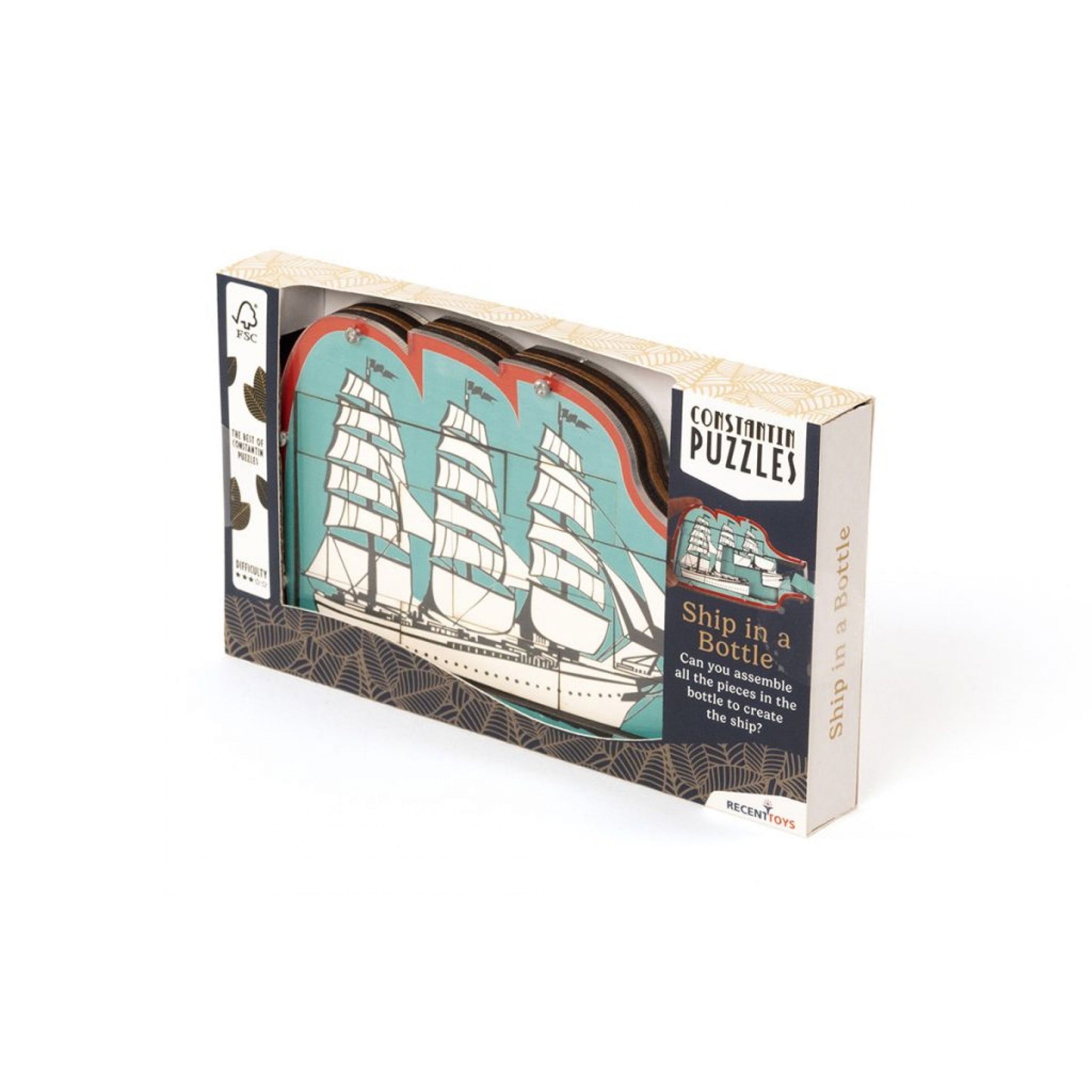 Łamigłówka Ship in a Bottle Recent Toys poziom 3/5