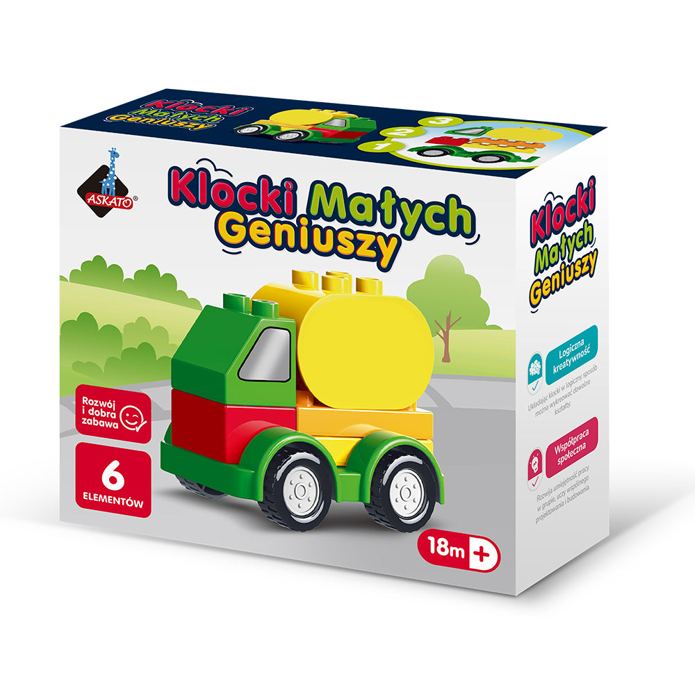 Klocki małych geniuszy Autko 6 elementów