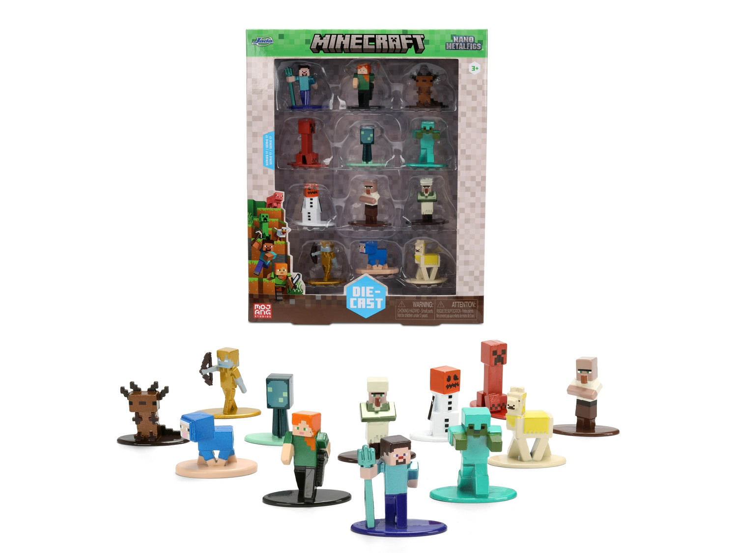 Figurki metalowe Jada Minecraft 4cm 12szt.
