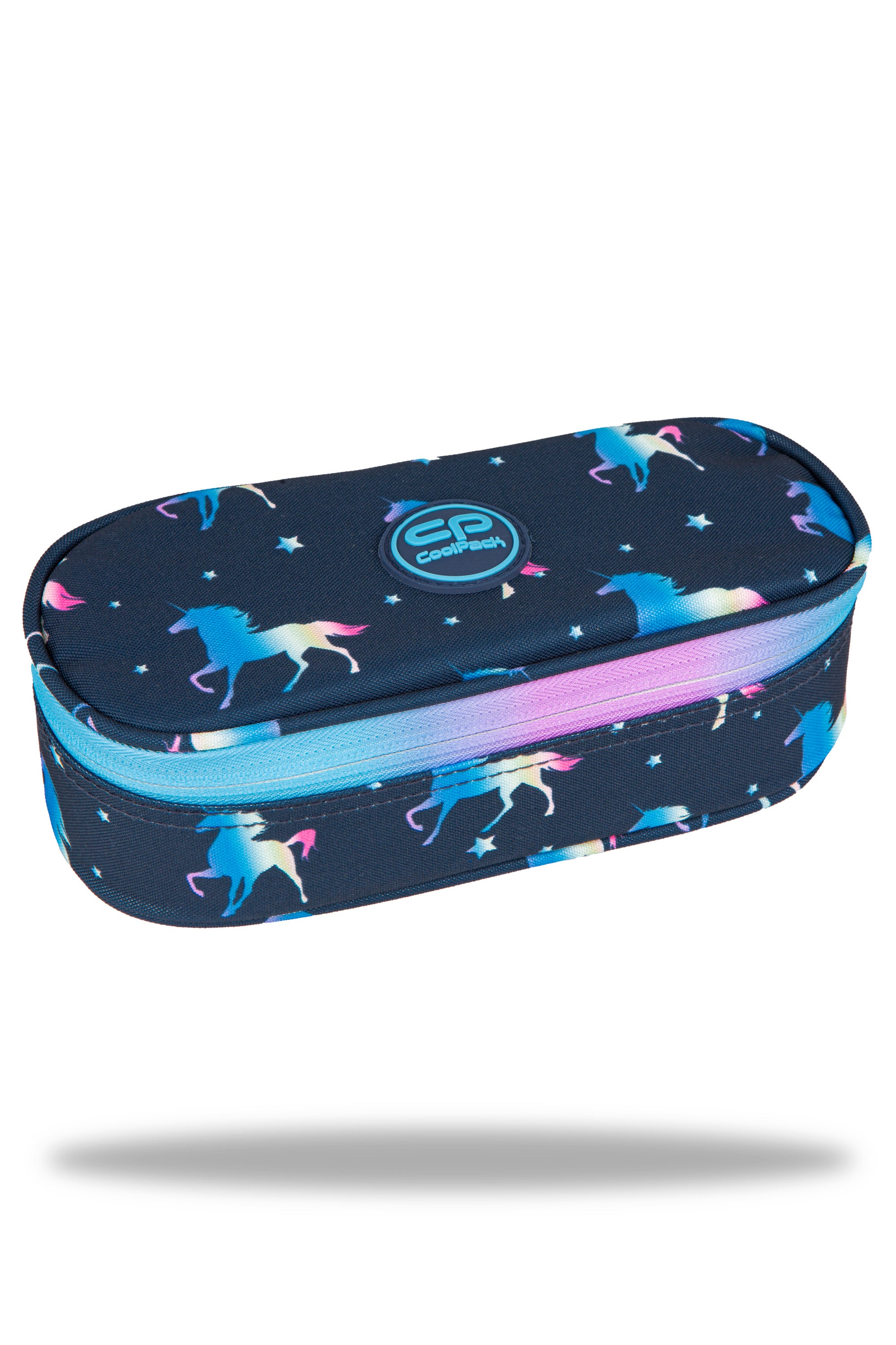 Piórnik owalny Coolpack campus blue unicorn