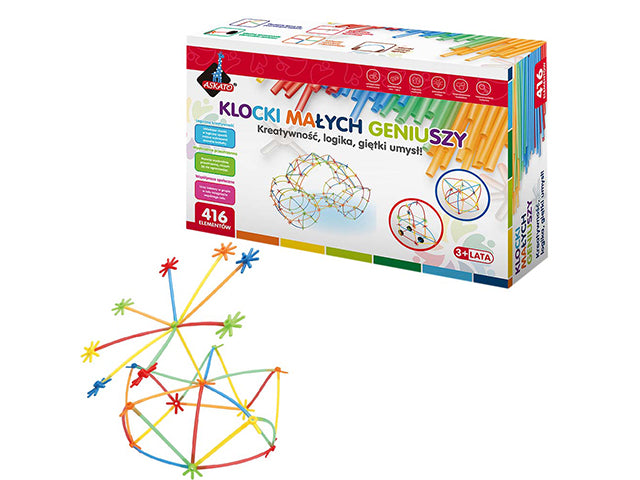 Klocki małych geniuszy Małe słomki 416 elementów