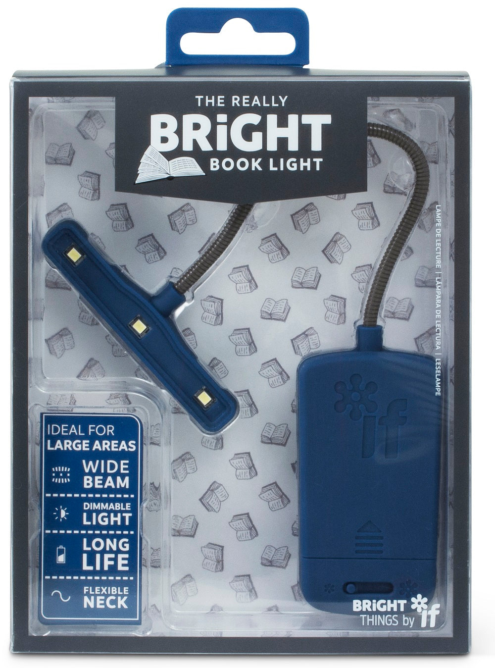 Bright Book Light - lampka do książki - niebieska