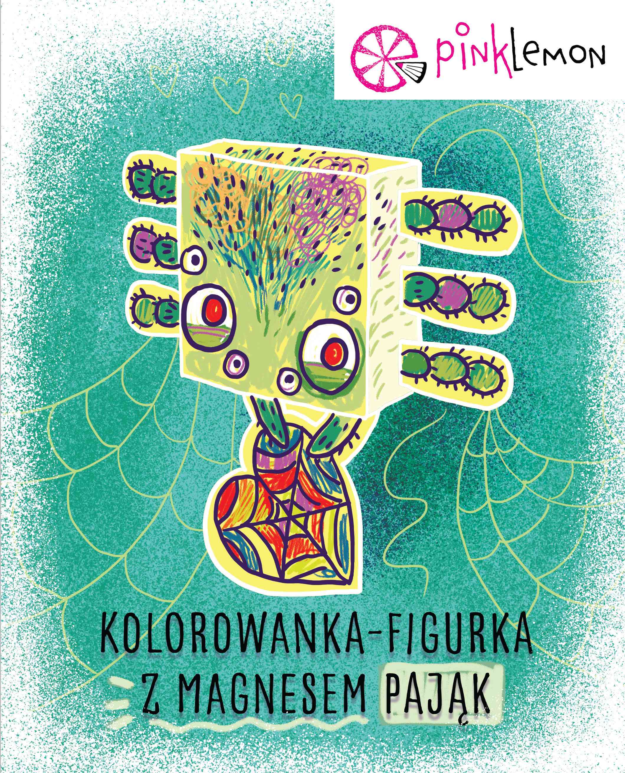 Figurka z magnesem zwierzak do kolorowania Pająk