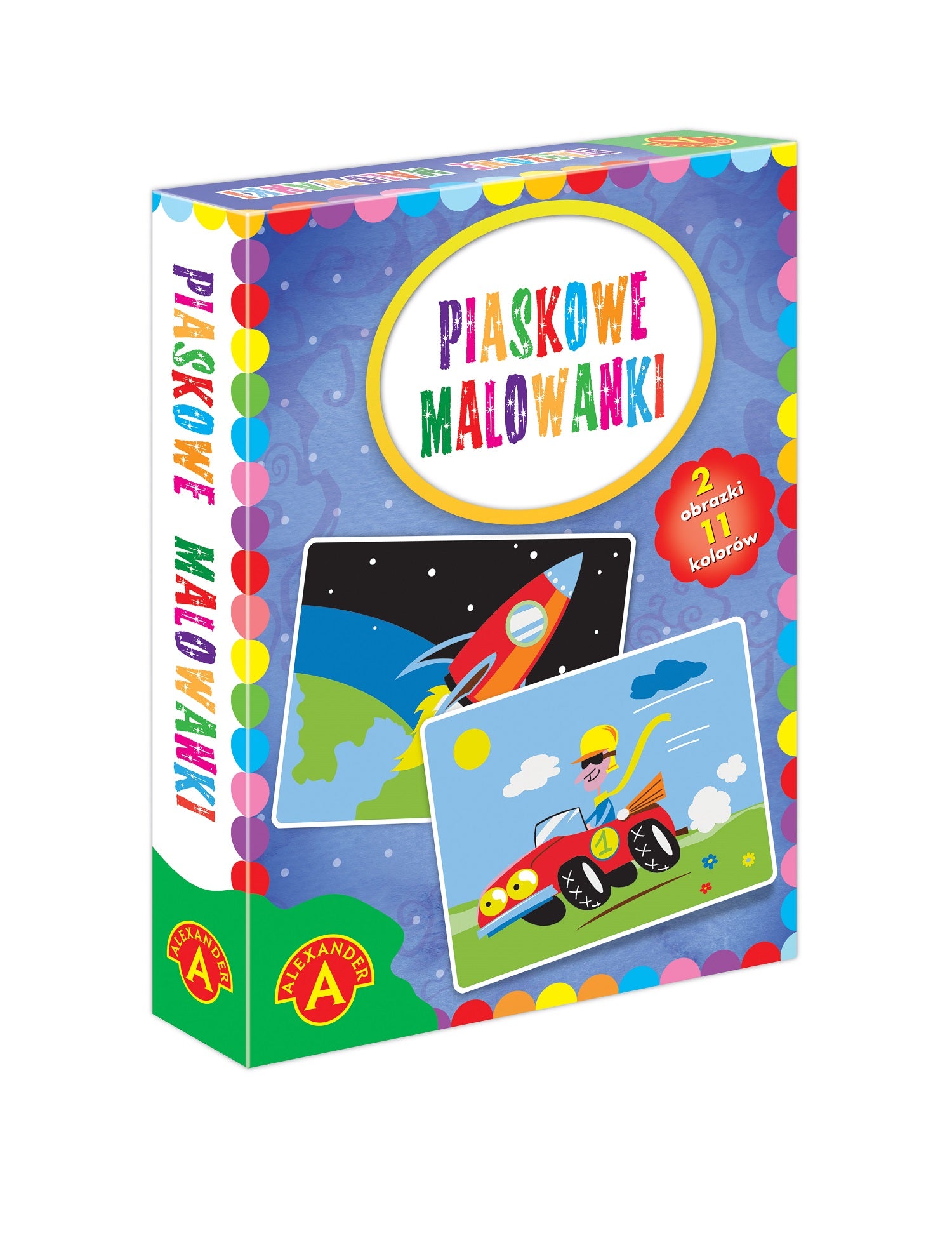 Piaskowe malowanki Auto/Rakieta