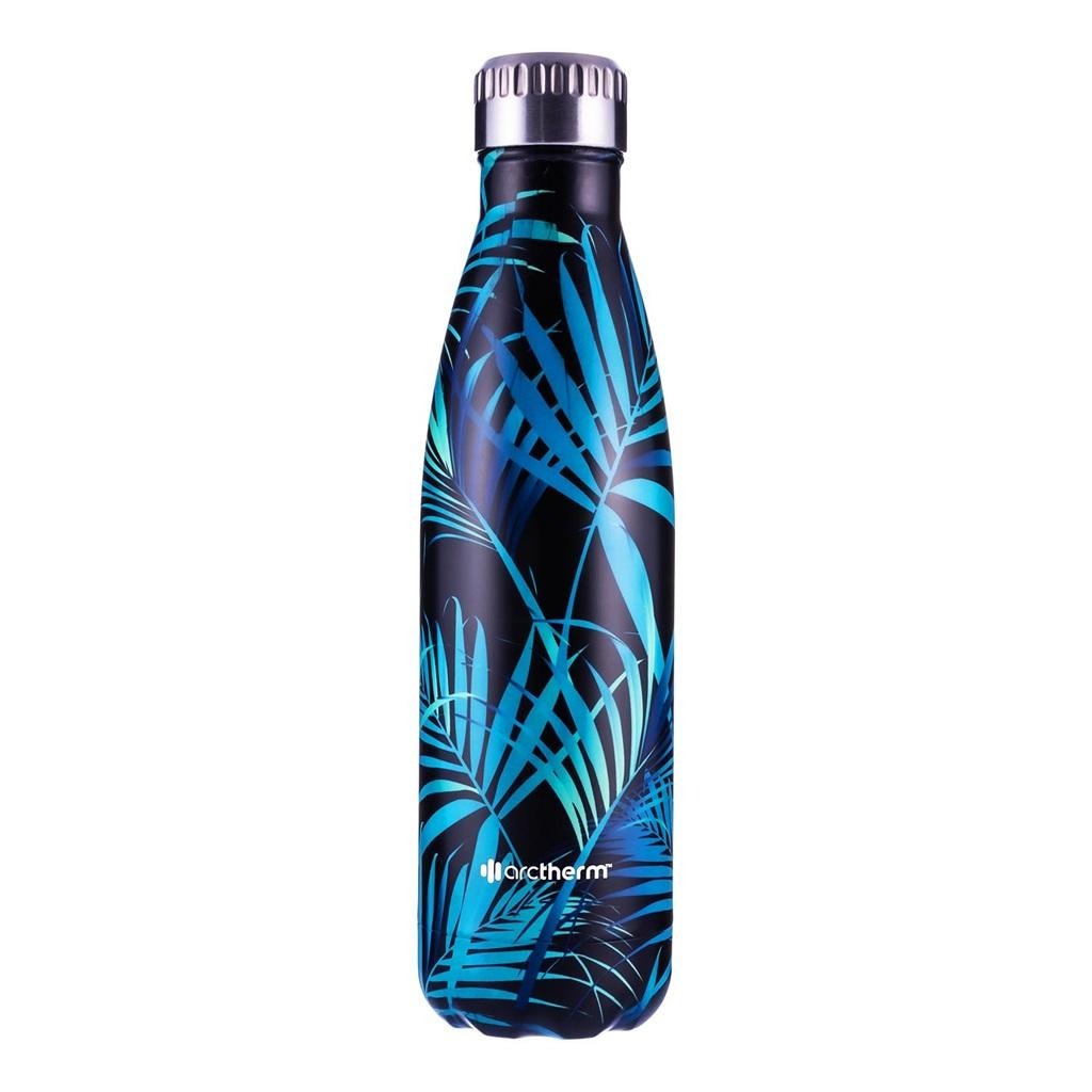 Butelka termiczna wzór czarny w liście paproci 500ml